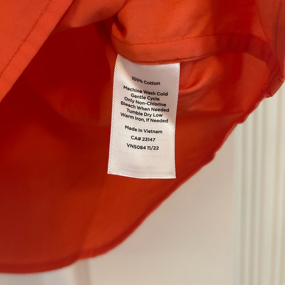 NWT Talbots Stamped Ditsy Ruffle Trim Shell Petite - Picture 5 of 6